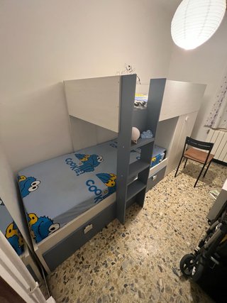 Cama tren infantil con cajones