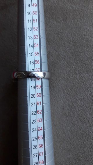 Anillo Plata 925 y Ojo de Gato Gris Talla 17.5
