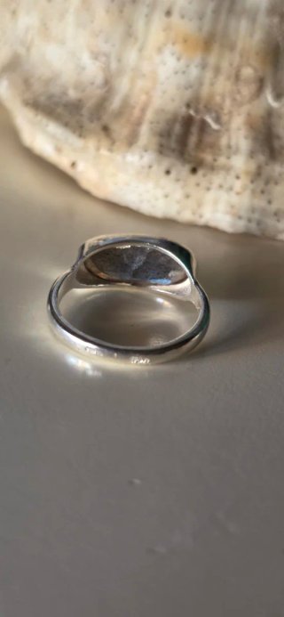 Anillo plata de ley labradorita los apilables