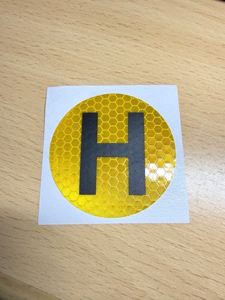 Pegatina  H Vehículo Histórico Exterior