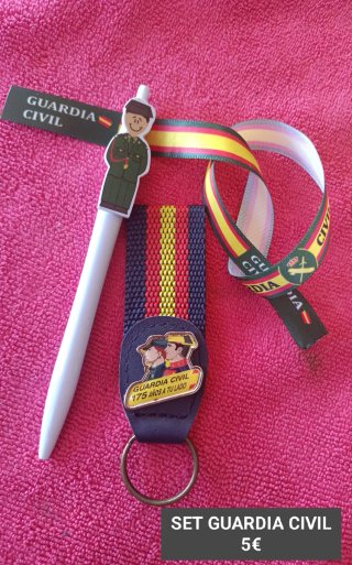Set Guardia Civil: Llavero, Pulsera y Bolígrafo