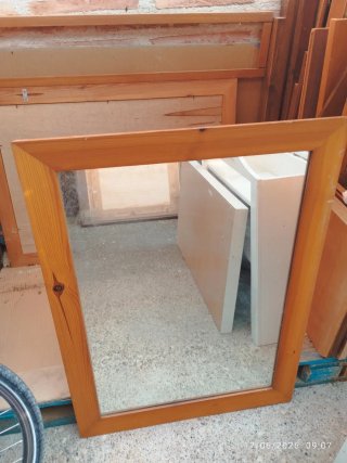Espejo de madera y cristal