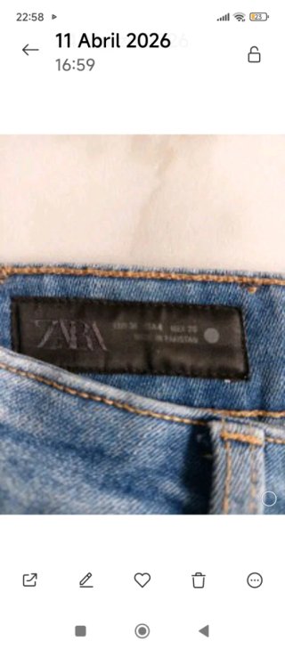 Pantalón vaquero Zara Talla 36