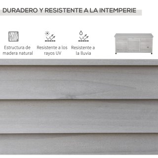 Baúl de Madera Exterior Gris