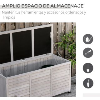 Baúl de Madera Exterior Gris