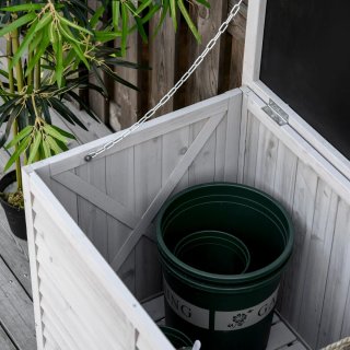 Baúl de Madera Exterior Gris