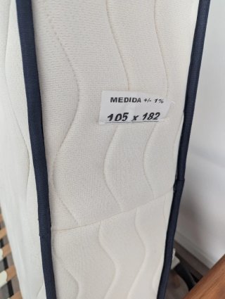 Cama individual madera 105cm + colchón