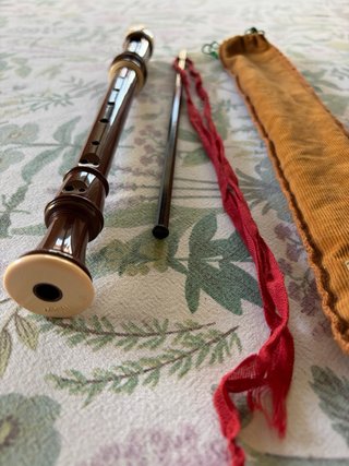 Flauto Aulos completo con custodia