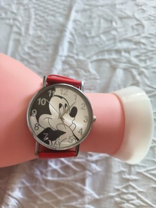 Reloj Mickey Mouse Correa Roja