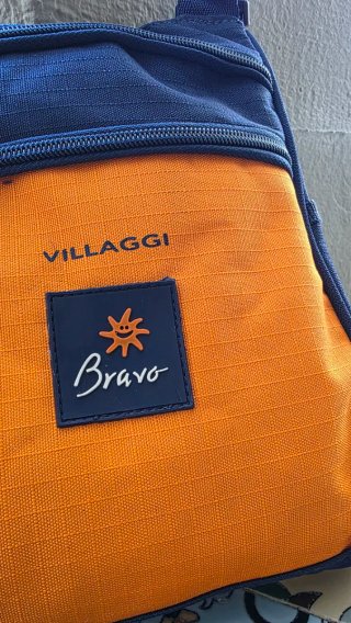 Marsupio tracolla Villaggi Bravo blu/arancio
