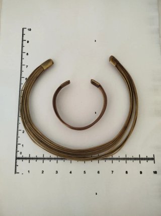 Collar y pulsera cobre estilo étnico