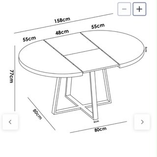 Mesa de comedor redonda 110cm