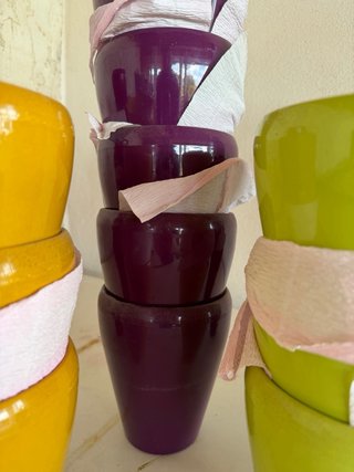 Conjunto Maceteros Cerámica Colores