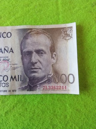 Billete 5000 Pesetas España 1979 serie 7L