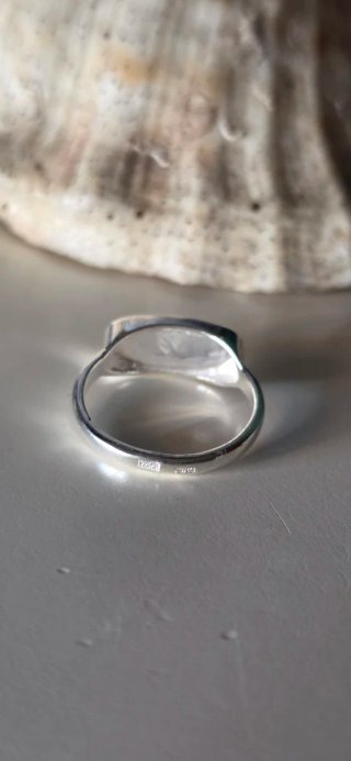 Anillo plata de ley piedra luna Los apilables