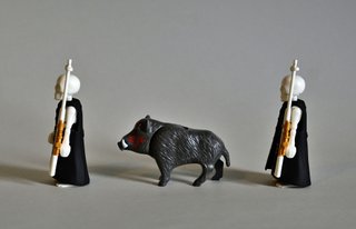 Playmobil Pareja Esqueletos Steampunk Con Jabali.