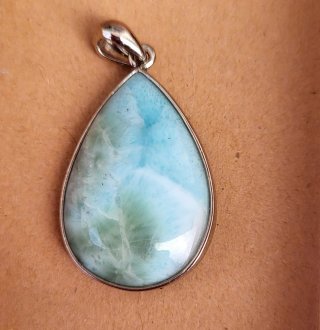Colgante Larimar Natural Plata