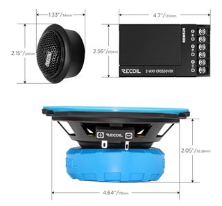 Altavoces+Twitter+ amplificador RECOIL RED1200-1