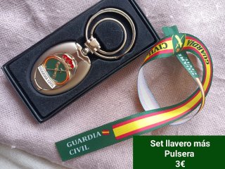 Set Guardia Civil Llavero más Pulsera poliéster