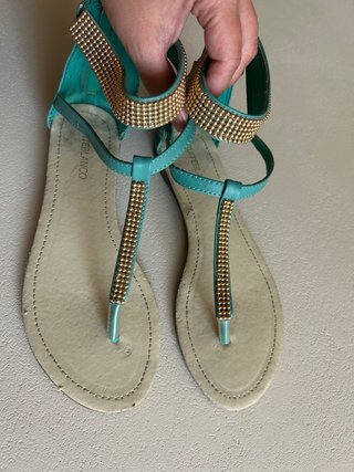 Sandalias planas Blanco Talla 37