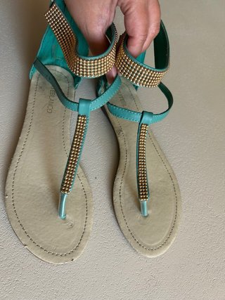 Sandalias planas Blanco Talla 37