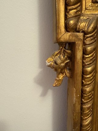 Espejo Grande Estilo Luis XVI Madera Dorado