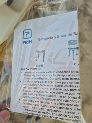 Sedia da Bagno con Schienale e Maniglie