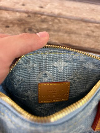 Borsa Louis Vuitton Nano Speedy Denim Blu