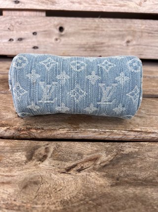 Borsa Louis Vuitton Nano Speedy Denim Blu
