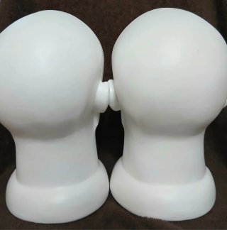 Lote 2 cabezas maniquí hombre