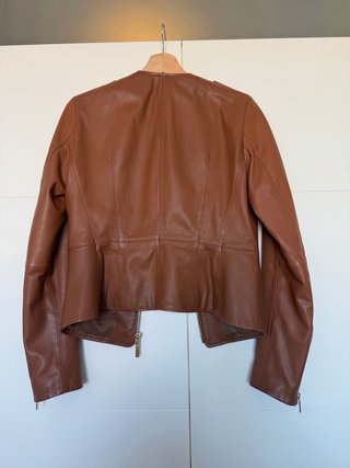Chaqueta de piel Hugo Boss marrón