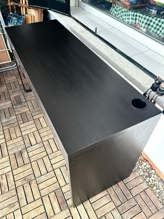 Escritorio IKEA MICKE Negro/Marrón-Hay 2 cajones
