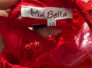 Blusón crochet asimétrico rojo talla única