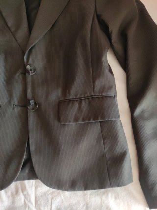 Americana y pantalón traje gris/negro