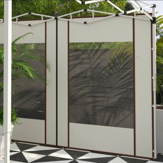 2 Paneles Laterales para Carpa Beige