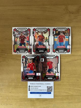 5 CARTAS ESPAÑA PANINI PRIZM MONOPOLY WORLD CUP 26