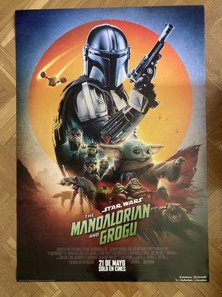 Póster Star Wars The Mandalorian y Grogu. 98x68