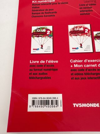 Club Parachute 2, méthode de français Livre de ...