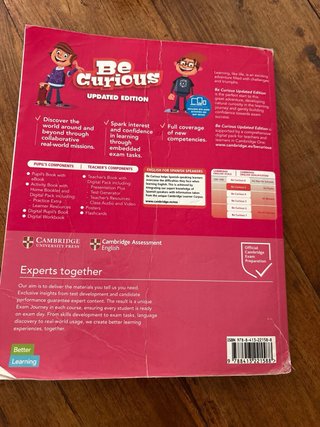 Libro texto. Be curious. Pupyls’s book. 5primaria