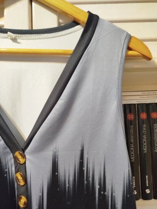 Camiseta sin mangas con estampado degradado