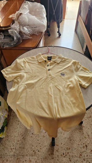 Polo Hugo Boss Amarillo Algodón
