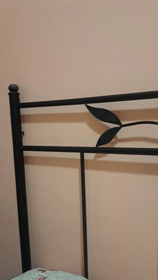 Cabecero negro de forja
