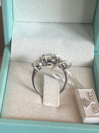 Anillo 3 Diamantes Laboratorio 4ct