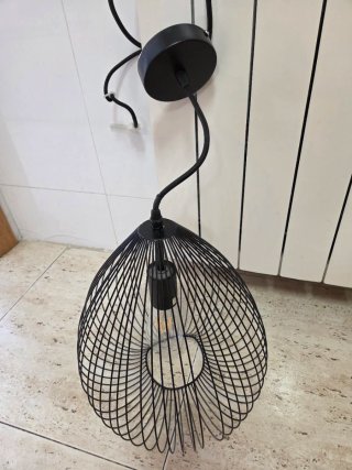 Lámpara colgante diseño jaula