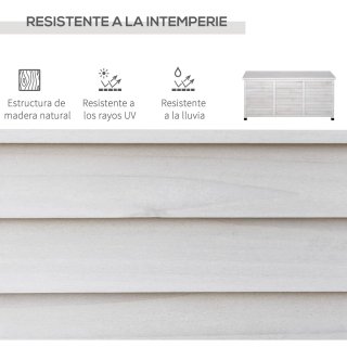 Baúl Almacenaje Exterior 284L Jardín Blanco