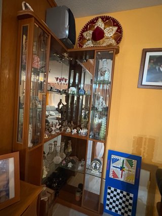 Mueble Esquinero Vitrina con Espejos