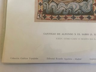 Lámina Cantigas de Alfonso X El Sabio