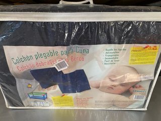 Minicuna de viaje Asalvo con colchón azul