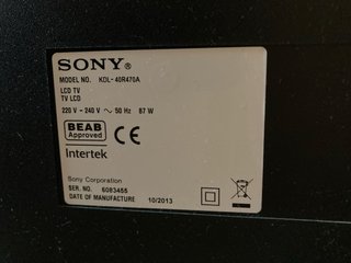 Televisor Sony para piezas