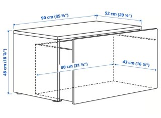 Baúl almacenaje IKEA blanco